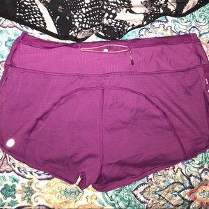 Purple lululemon shorts